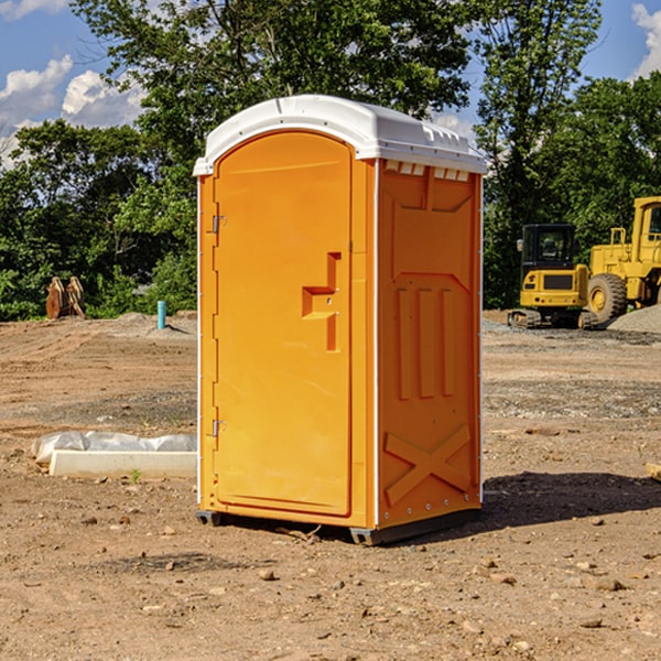 how often are the portable restrooms cleaned and serviced during a rental period in Leesburg Texas